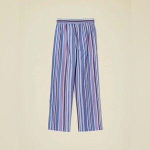 NWT XIRENA HARPER Cotton Linen Stripped Pant in Ultra Violet size XL